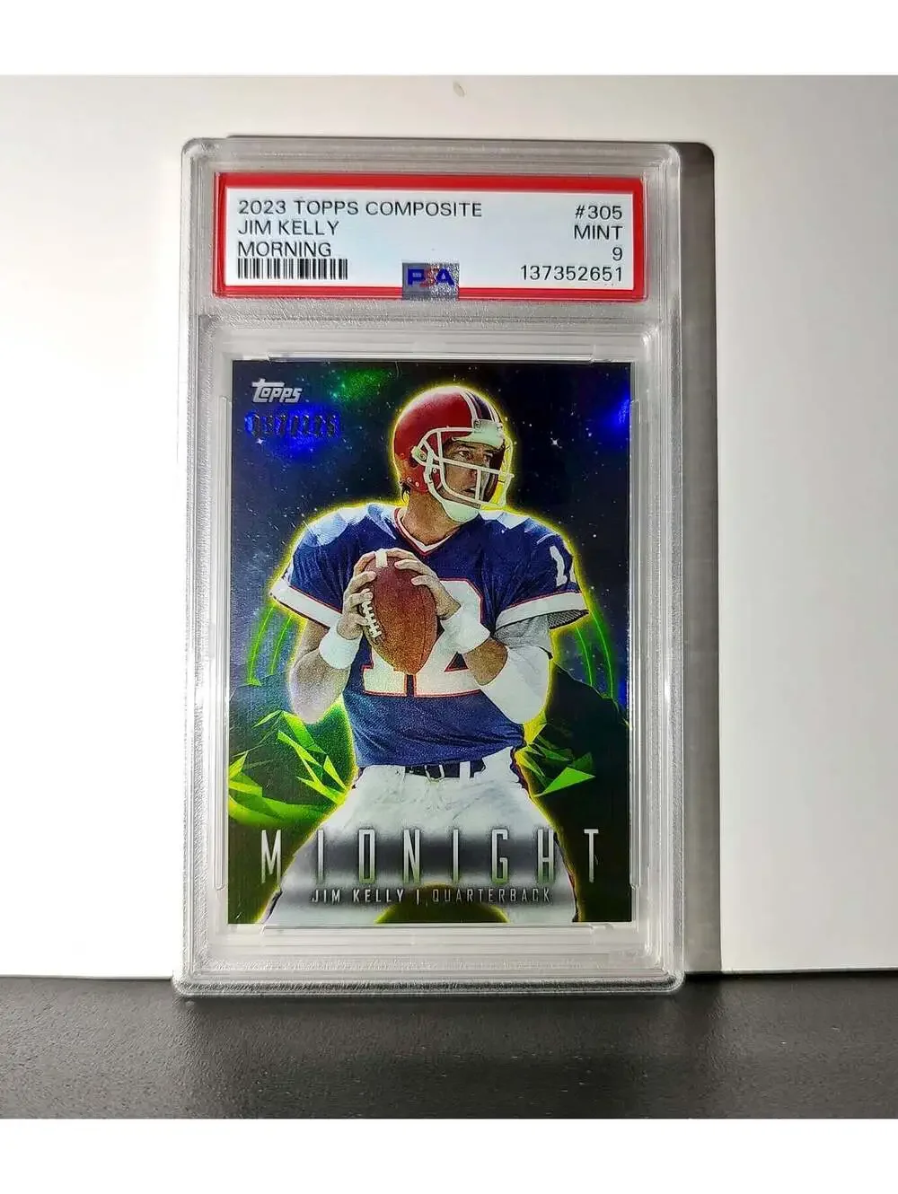 Jim Kelly 2023 Topps Midnight Morning Parallel 057/125 #305 PSA 9 Mint